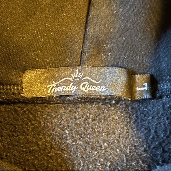 Trendy Queen Womens Oversized Hoodies Fleece Sweatshirts Long Sleeve Large Black - Picture 4 of 8